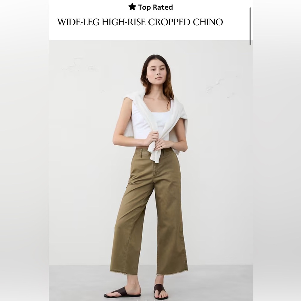 Banana Republic Wide Leg Cropped Chino